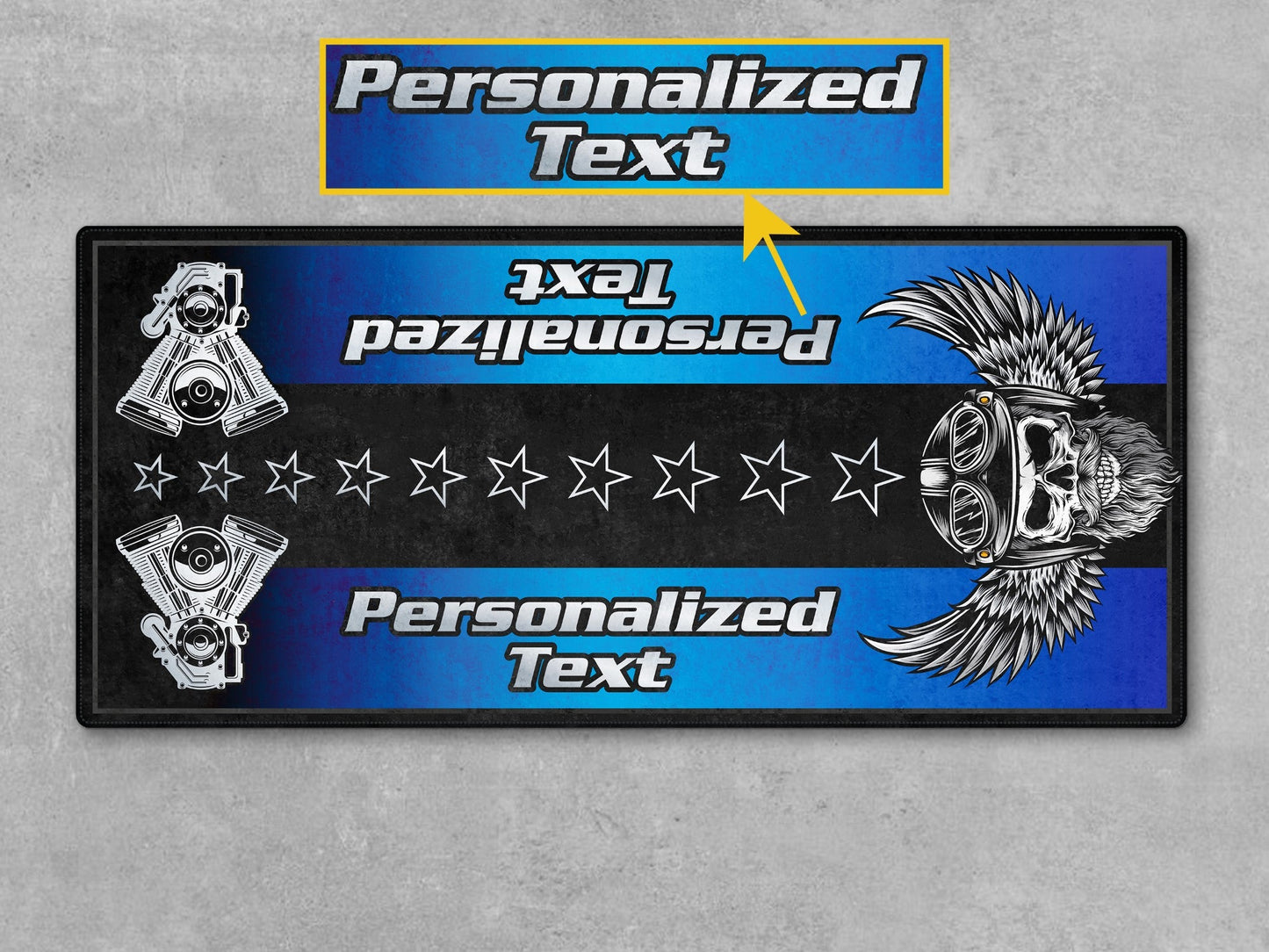 Motorcycle Mat for Motorcycle "The Sound of Power" - MM7304 - Howling Moto