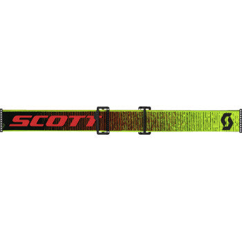 Scott LCG EVO snow goggles in yellow with strap and lens, designed for winter sports and snowboarding.