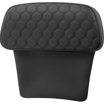 SADDLEMEN Chopped Tour Pak Pad in honeycomb black with stitching for FLH/FLT Harley Davidson models 2014-2024, by Bill's Exhausts.
