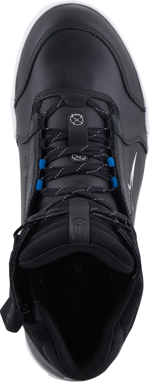 Alpinestars Chrome waterproof shoes in black and white, US 12.5, with sleek design and sporty look.