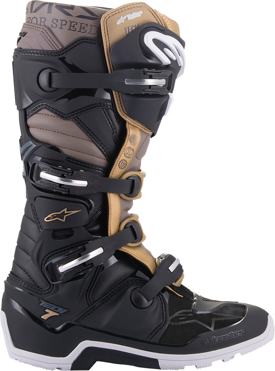ALPINESTARS Tech 7 Enduro Drystar® Boots - Black/Gray/Gold - US 14 2012620-1959-14 - Howling Moto