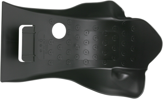 Acerbis black skid plate for KX 250F motorcycle, made of durable body material, designed to protect the bike's underside.