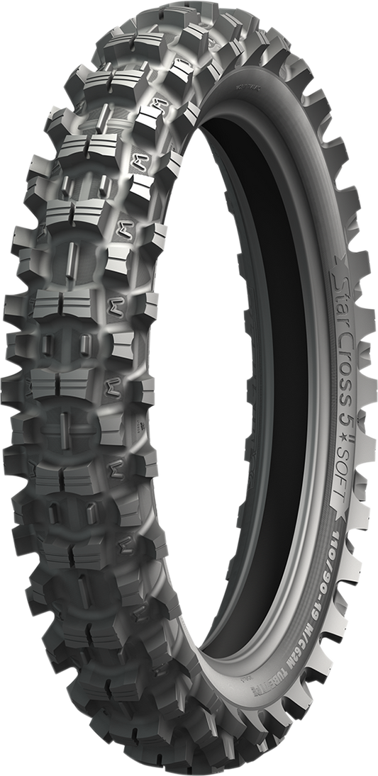 MICHELIN StarCross 5 Soft rear off-road motorcycle tire, 90/100-16 size with high traction for off-road riding