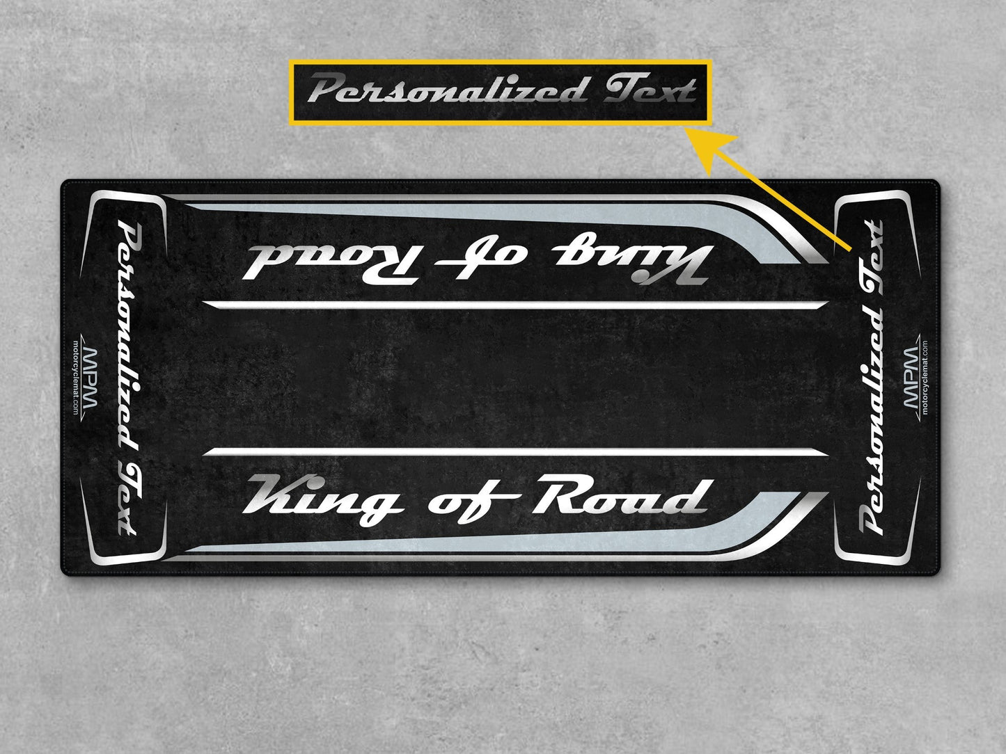 Motorcycle Mat for Cruiser Motorcycle "King of Road" - MM7342 - Howling Moto