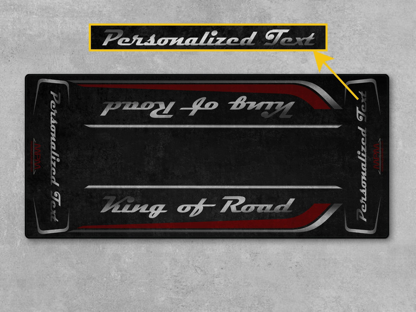 Motorcycle Mat for Cruiser Motorcycle "King of Road" - MM7342 - Howling Moto