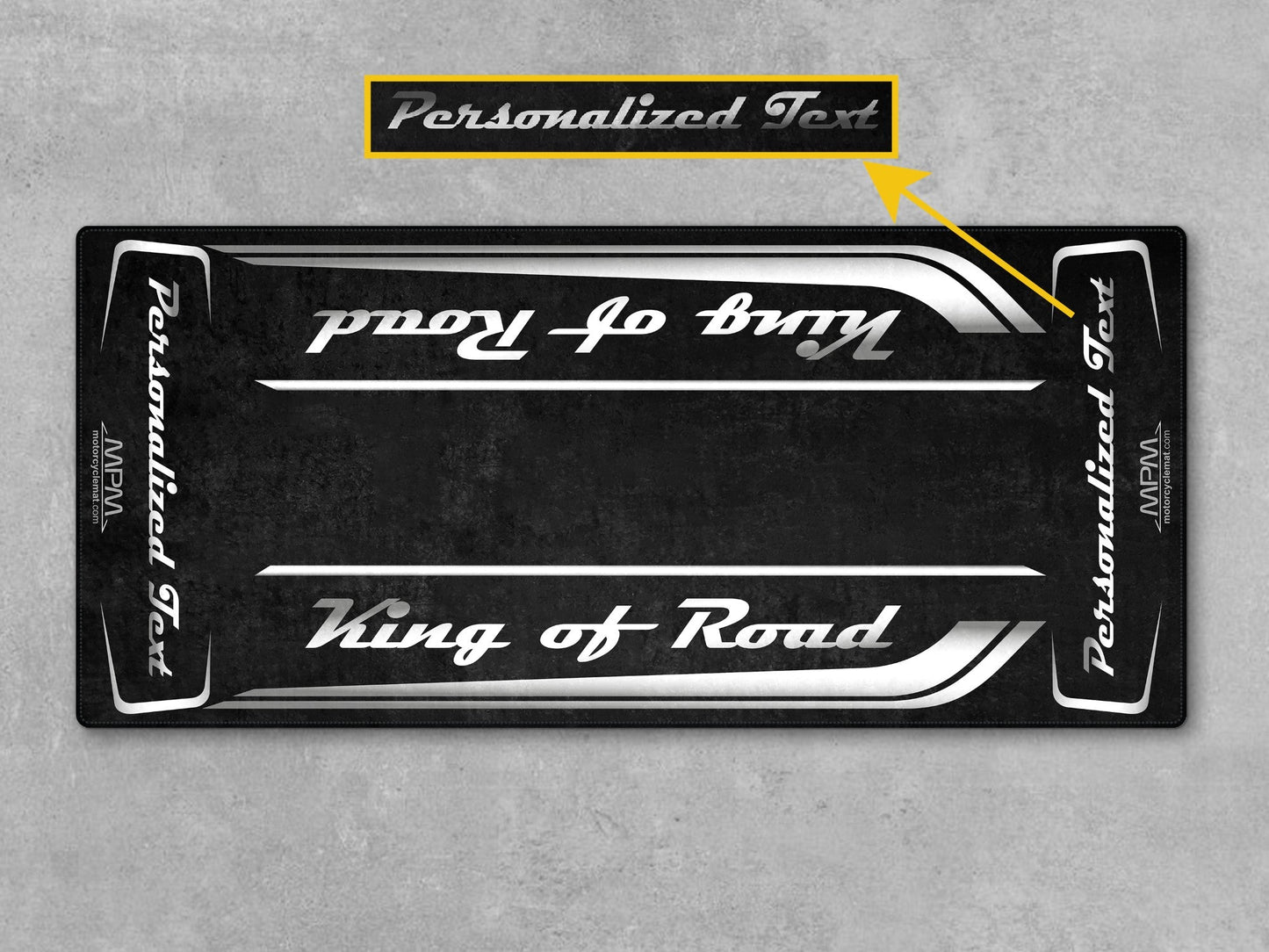 Motorcycle Mat for Cruiser Motorcycle "King of Road" - MM7342 - Howling Moto