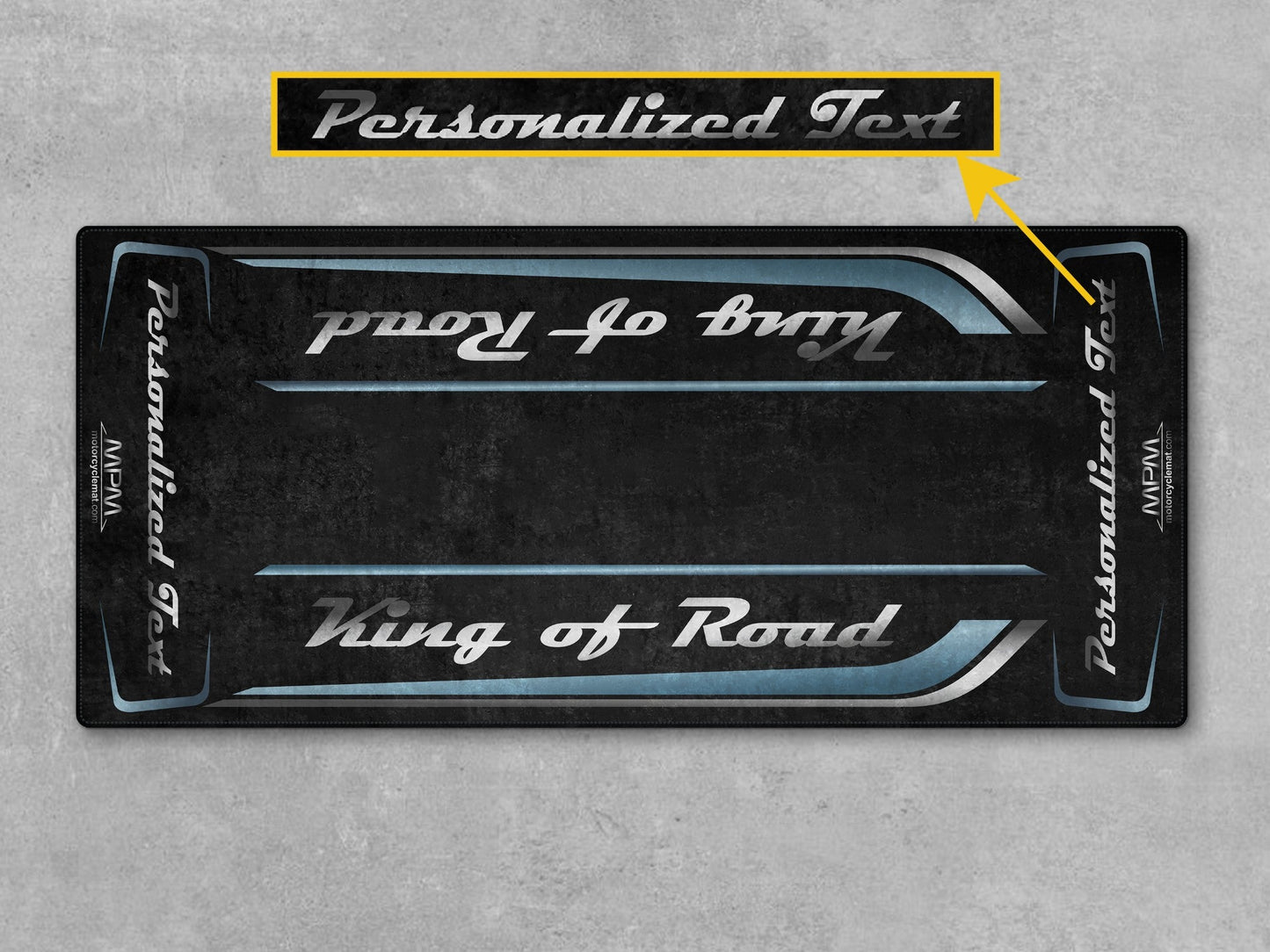 Motorcycle Mat for Cruiser Motorcycle "King of Road" - MM7342 - Howling Moto