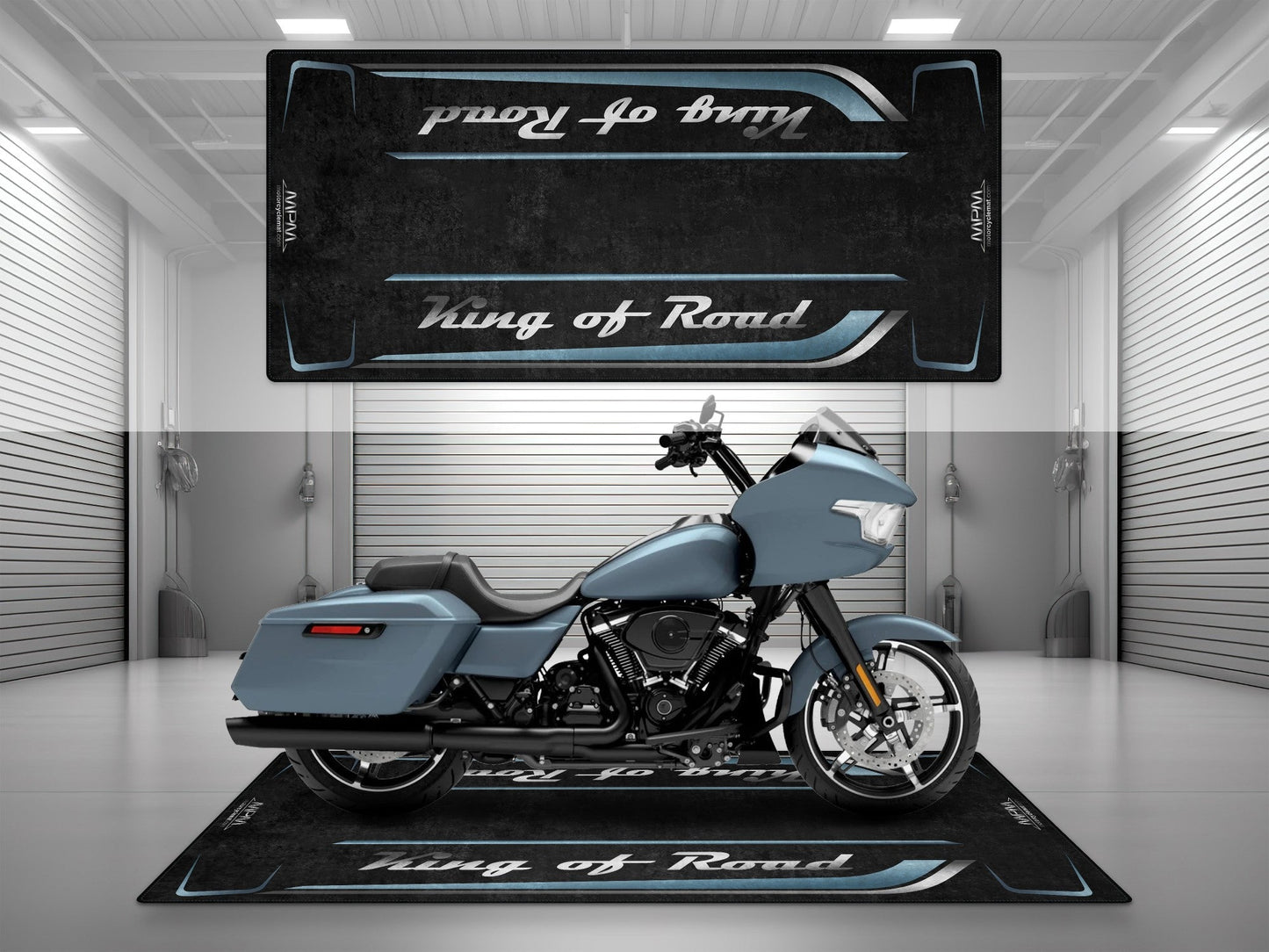Motorcycle Mat for Cruiser Motorcycle "King of Road" - MM7342 - Howling Moto