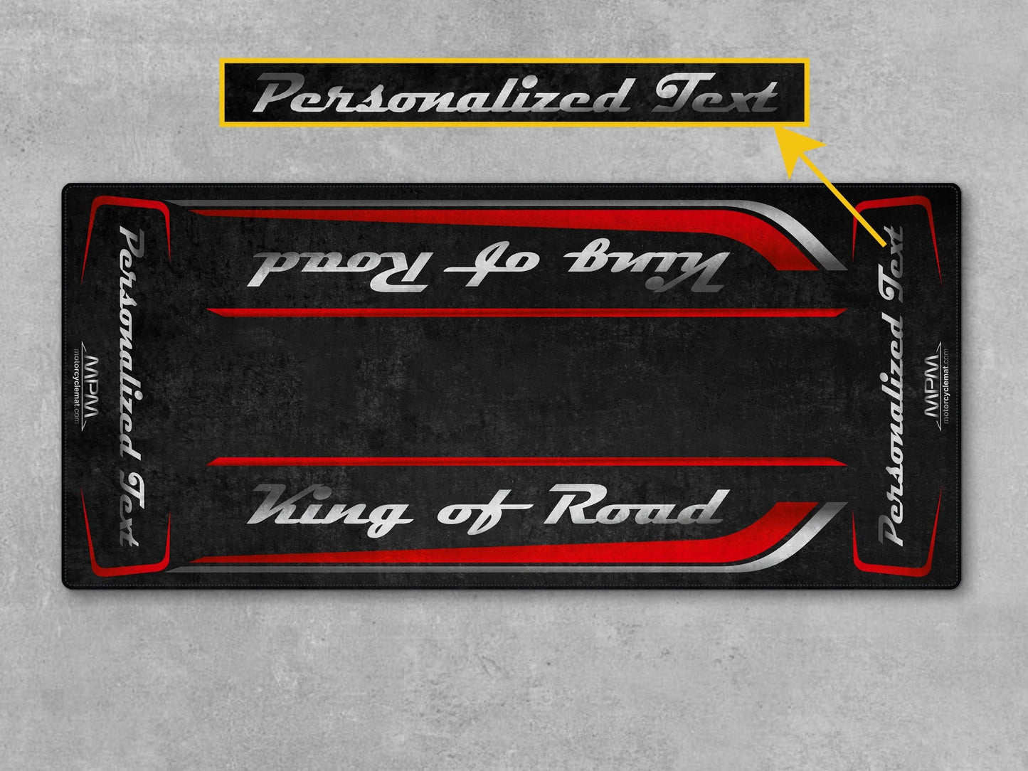 MPM Motorcycle Mat for Cruiser Motorcycle "King of Road" - MM7342 - Howling Moto