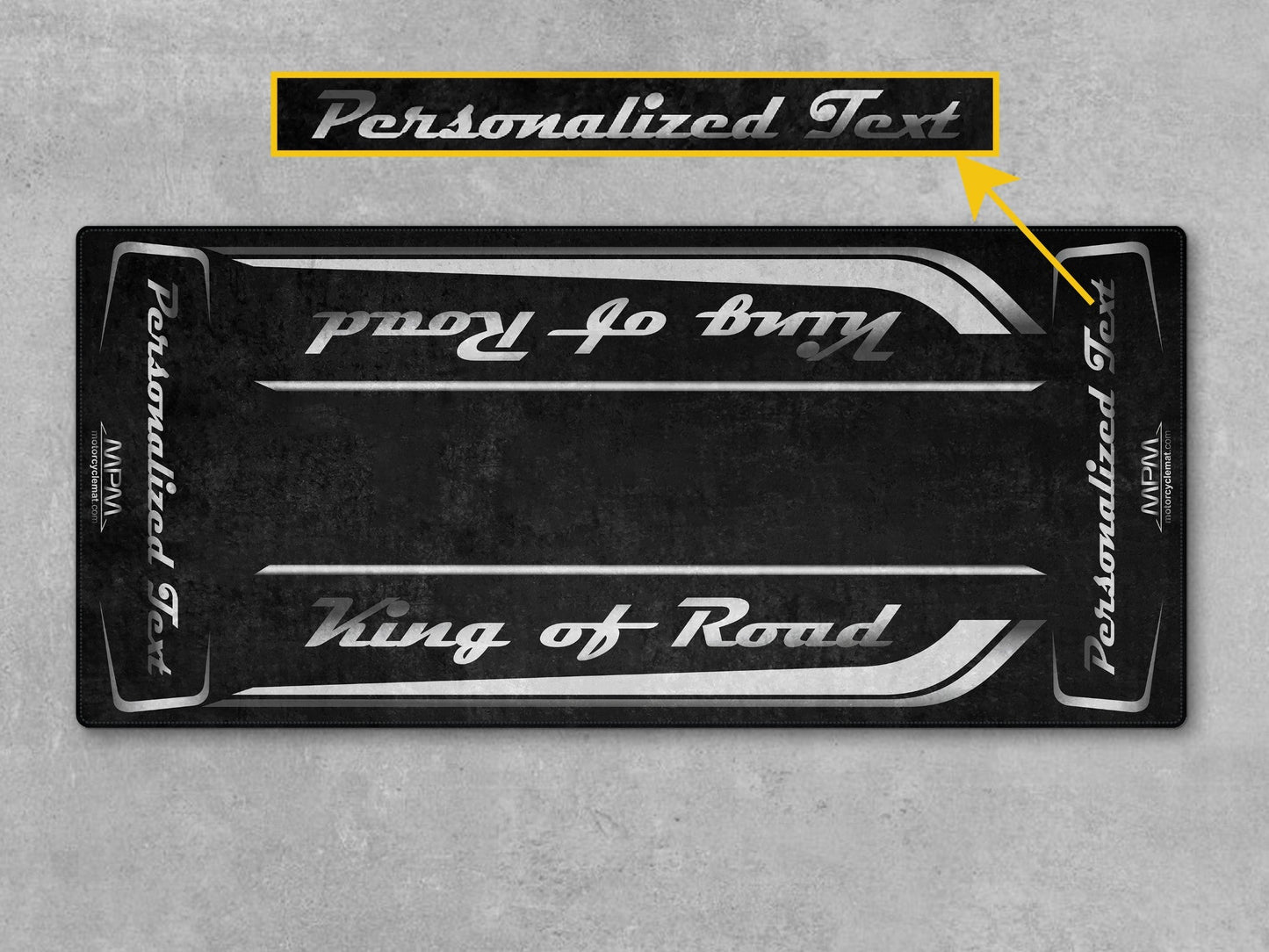 Motorcycle Mat for Cruiser Motorcycle "King of Road" - MM7342 - Howling Moto