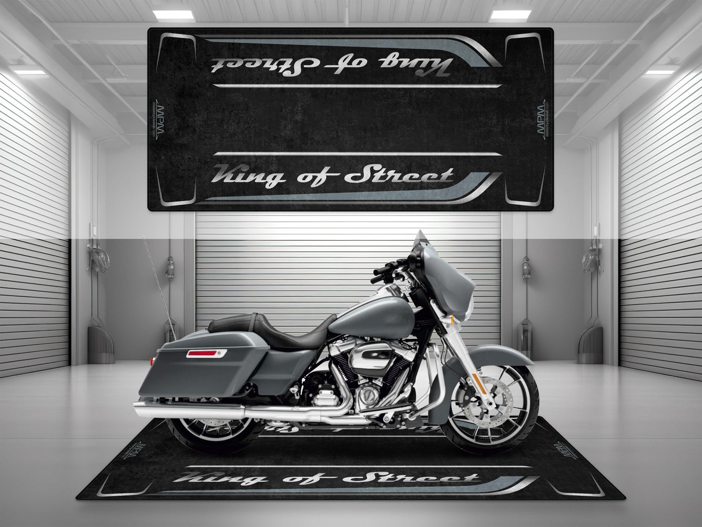 Motorcycle Mat for Cruiser Motorcycle "King of Street" - MM7343 - Howling Moto