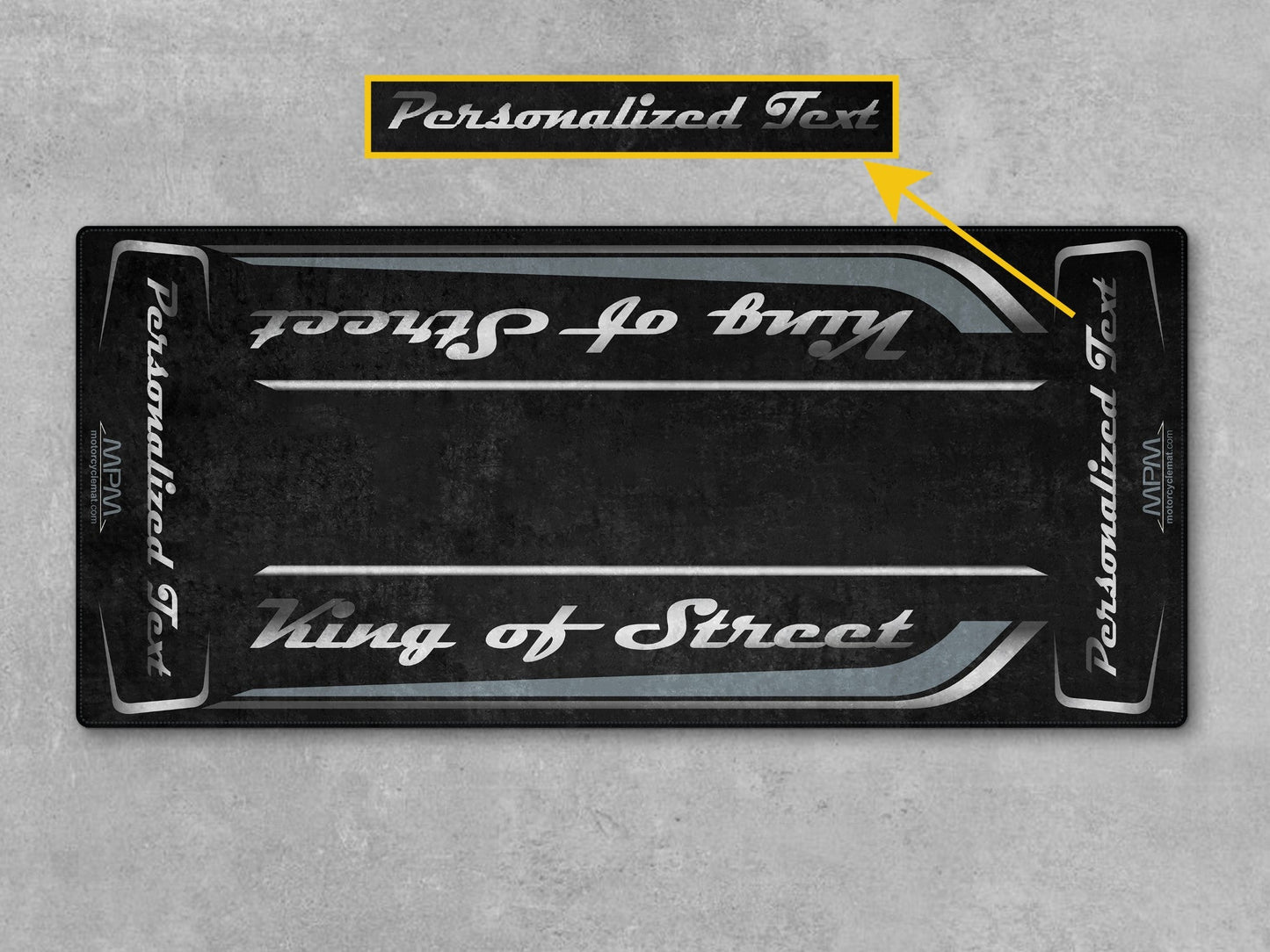 Motorcycle Mat for Cruiser Motorcycle "King of Street" - MM7343 - Howling Moto