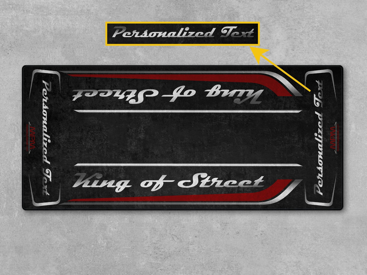 Motorcycle Mat for Cruiser Motorcycle "King of Street" - MM7343 - Howling Moto