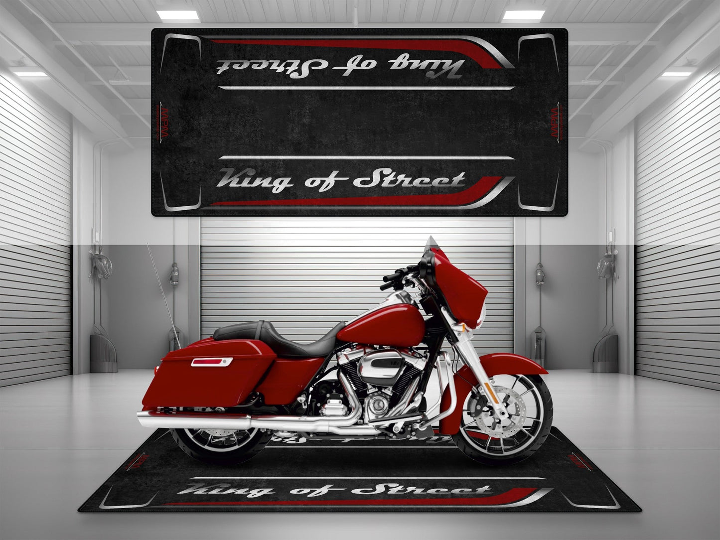 Motorcycle Mat for Cruiser Motorcycle "King of Street" - MM7343 - Howling Moto