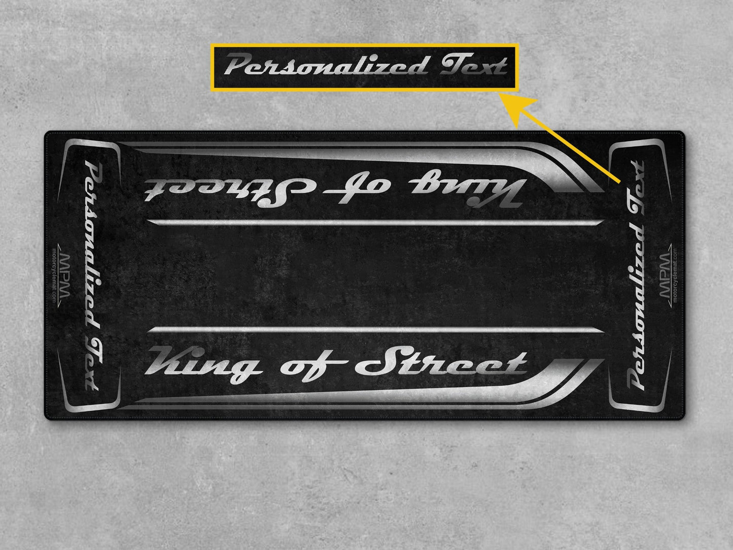 Motorcycle Mat for Cruiser Motorcycle "King of Street" - MM7343 - Howling Moto
