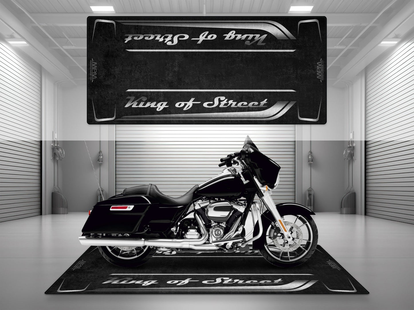 Motorcycle Mat for Cruiser Motorcycle "King of Street" - MM7343 - Howling Moto