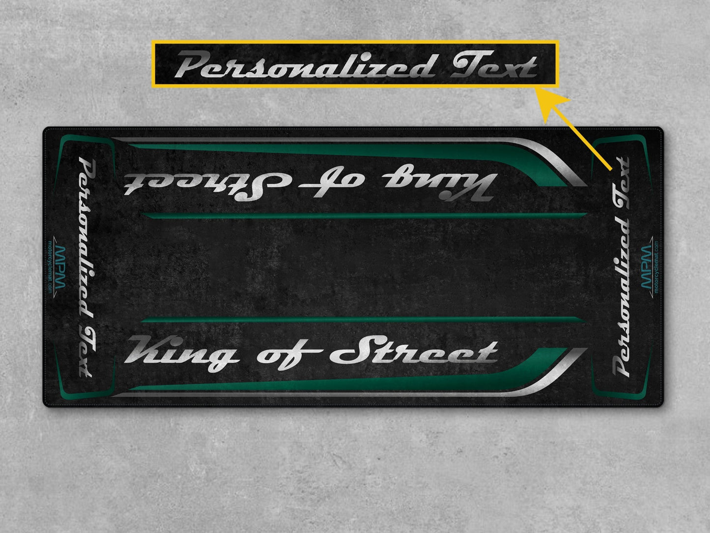 Motorcycle Mat for Cruiser Motorcycle "King of Street" - MM7343 - Howling Moto