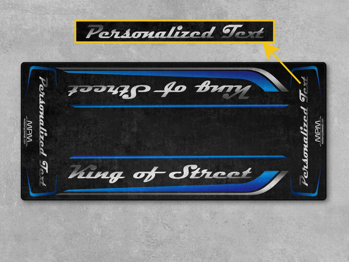 Motorcycle Mat for Cruiser Motorcycle "King of Street" - MM7343 - Howling Moto