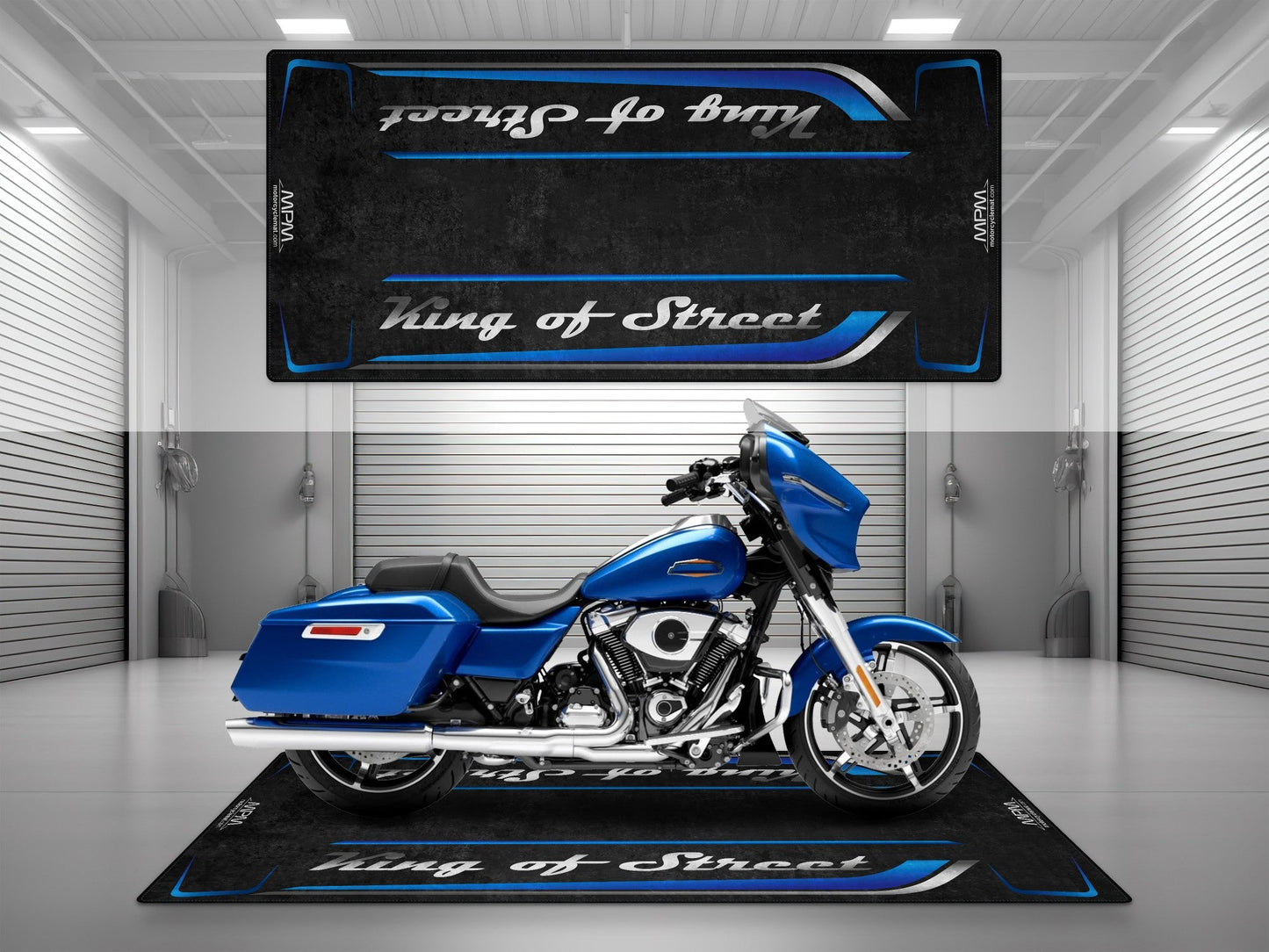 Motorcycle Mat for Cruiser Motorcycle "King of Street" - MM7343 - Howling Moto