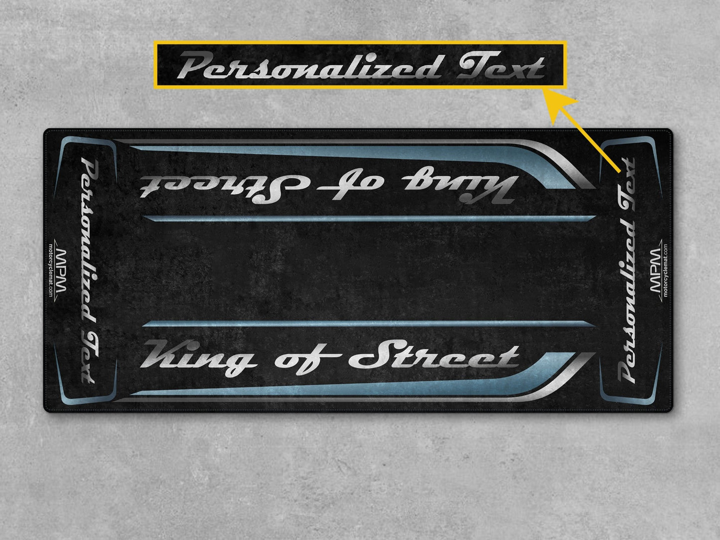 Motorcycle Mat for Cruiser Motorcycle "King of Street" - MM7343 - Howling Moto