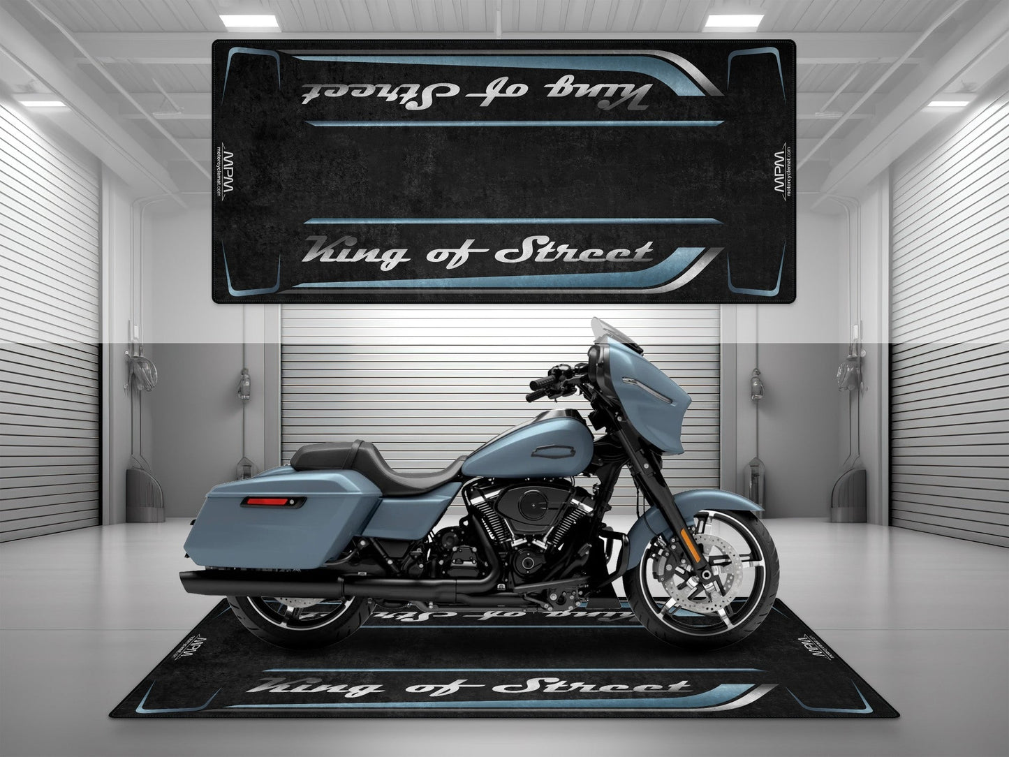 Motorcycle Mat for Cruiser Motorcycle "King of Street" - MM7343 - Howling Moto