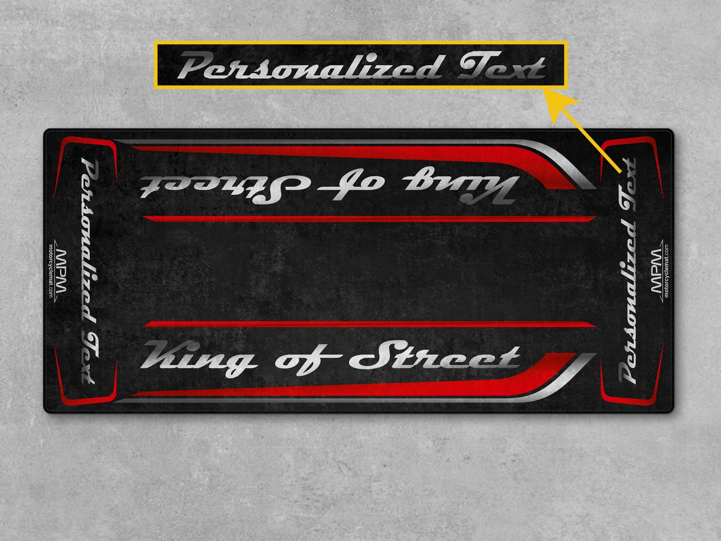 Motorcycle Mat for Cruiser Motorcycle "King of Street" - MM7343 - Howling Moto