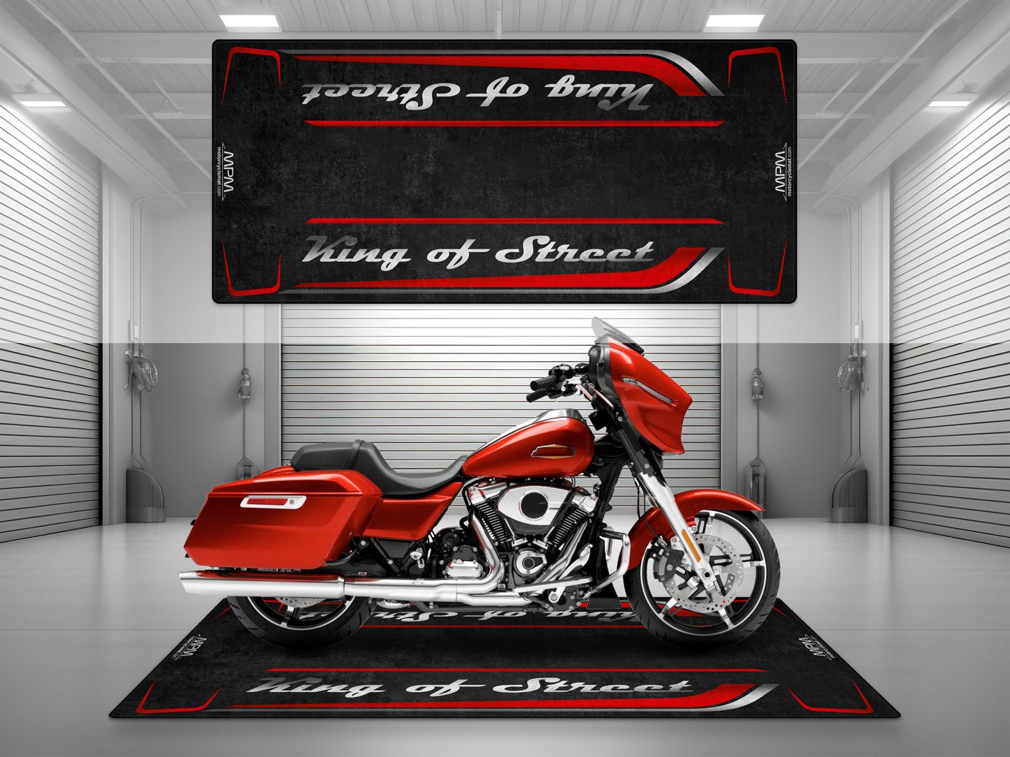 Motorcycle Mat for Cruiser Motorcycle "King of Street" - MM7343 - Howling Moto