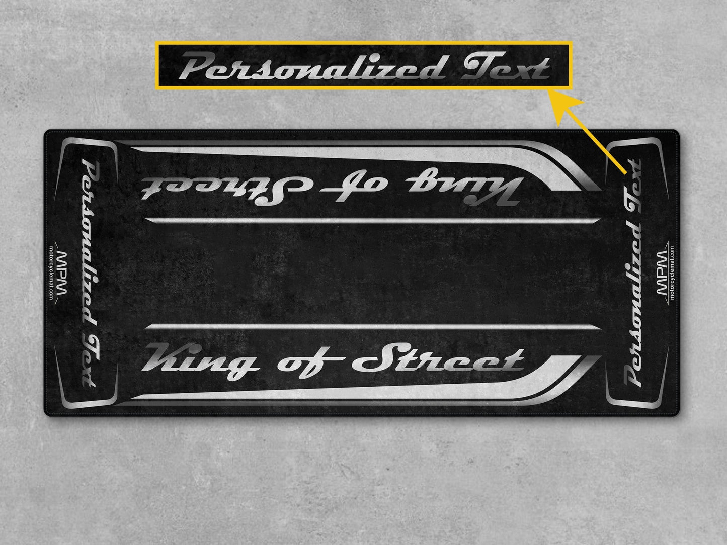 Motorcycle Mat for Cruiser Motorcycle "King of Street" - MM7343 - Howling Moto