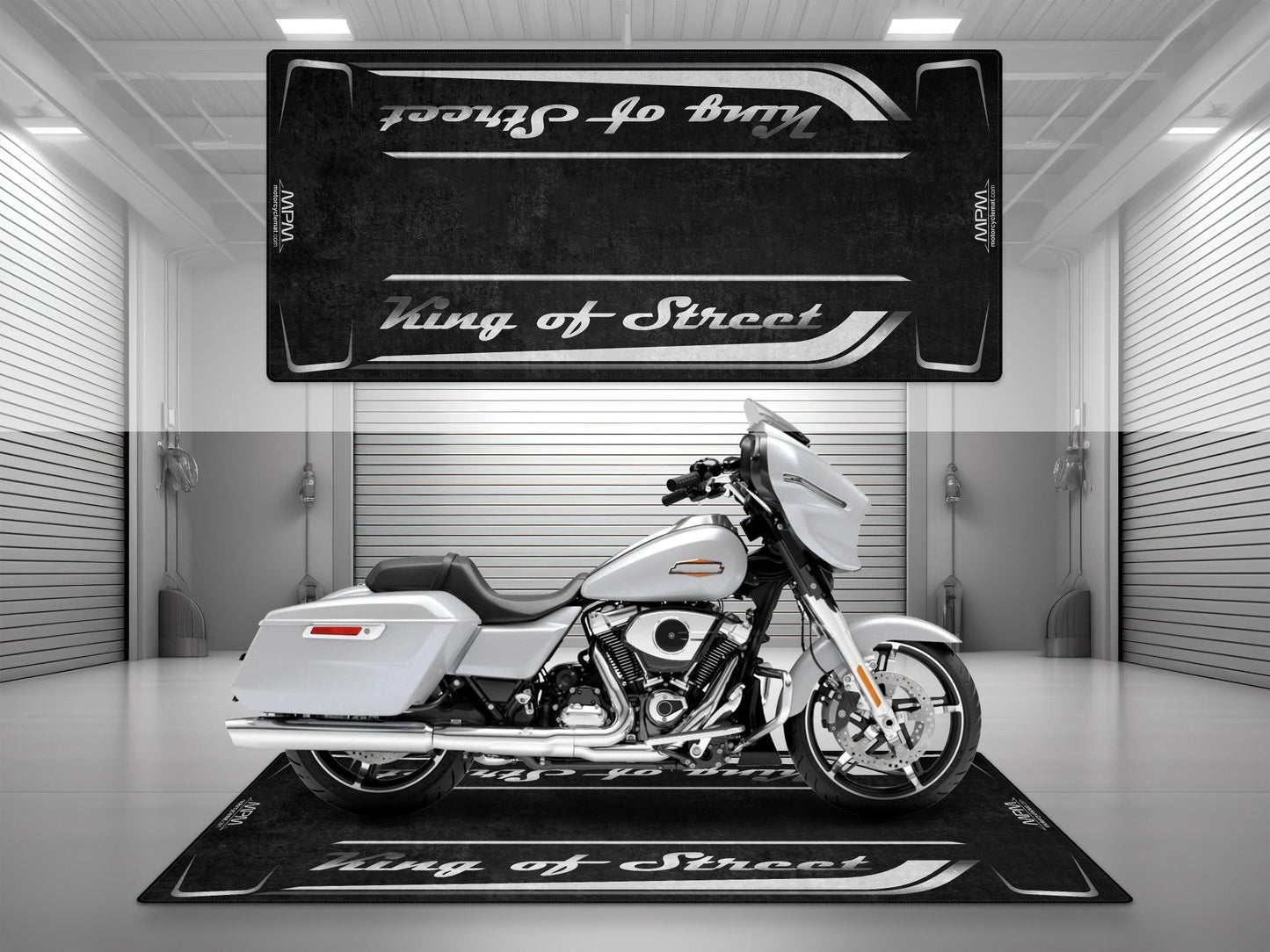 Motorcycle Mat for Cruiser Motorcycle "King of Street" - MM7343 - Howling Moto