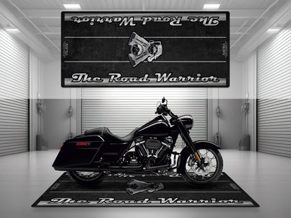 Motorcycle Mat for Touring Motorcycle "The Road Warrior" - MM7344 - Howling Moto