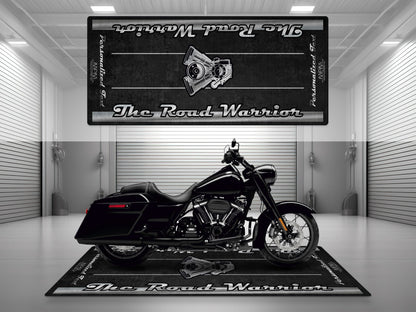 Motorcycle Mat for Touring Motorcycle "The Road Warrior" - MM7344 - Howling Moto