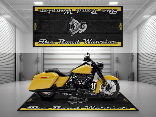 Motorcycle Mat for Touring Motorcycle "The Road Warrior" - MM7344 - Howling Moto