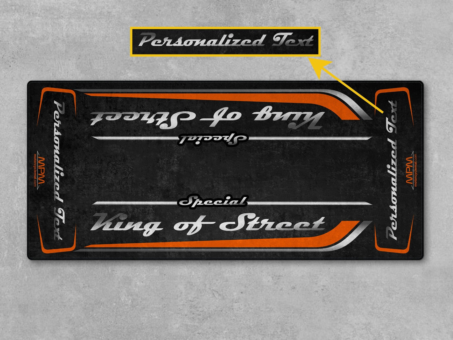 Motorcycle Mat for Cruiser Motorcycle "Special King of Street" - MM7345 - Howling Moto