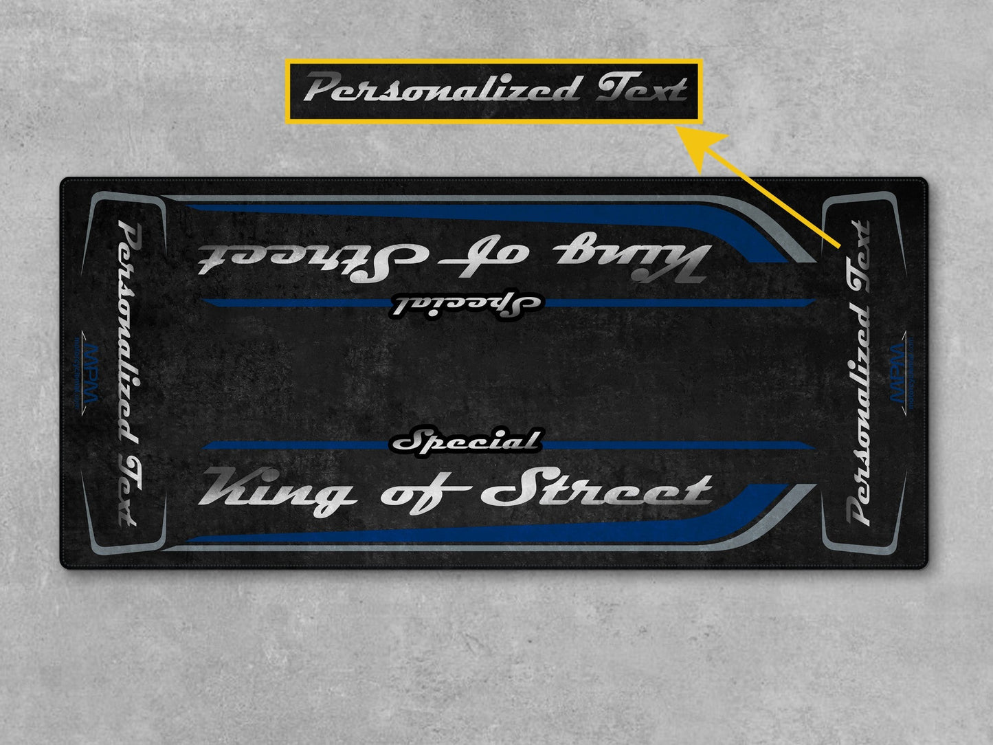 Motorcycle Mat for Cruiser Motorcycle "Special King of Street" - MM7345 - Howling Moto