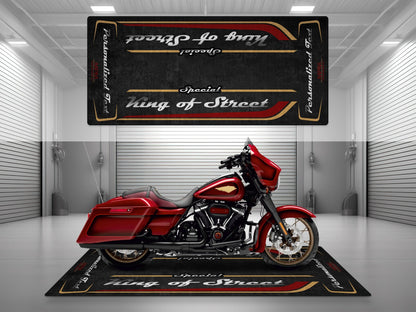 Motorcycle Mat for Cruiser Motorcycle "Special King of Street" - MM7345 - Howling Moto