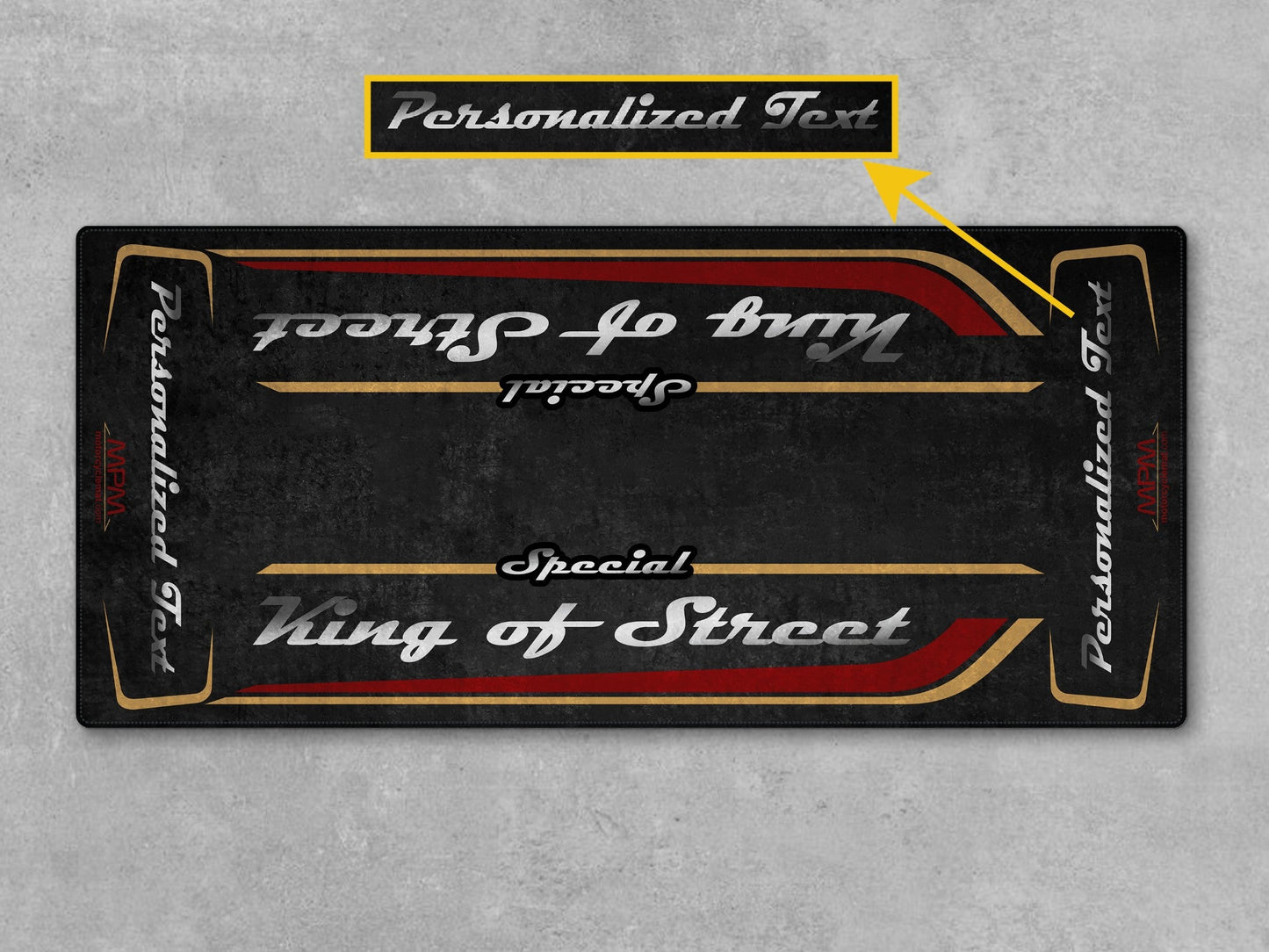 Motorcycle Mat for Cruiser Motorcycle "Special King of Street" - MM7345 - Howling Moto