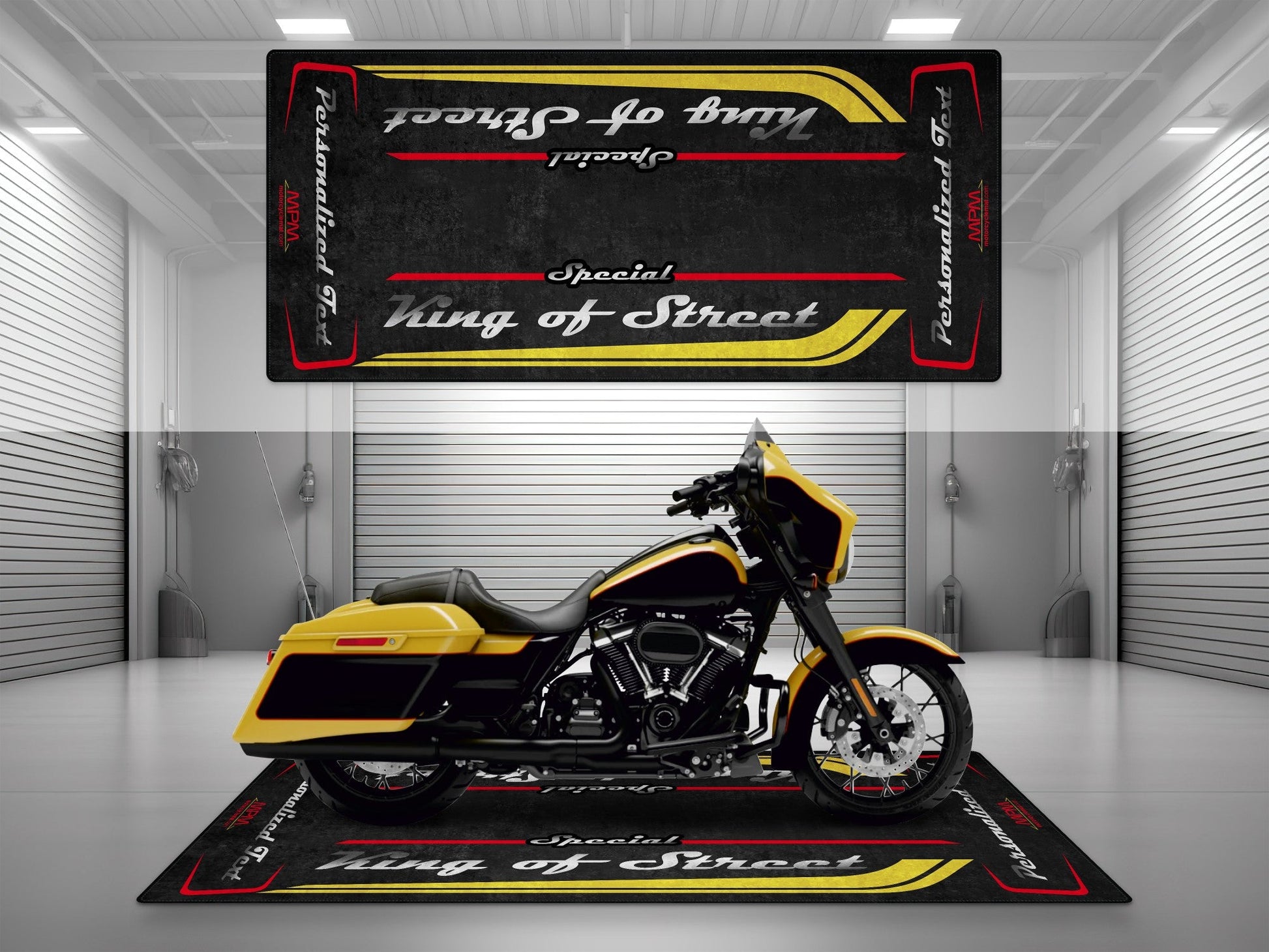 Motorcycle Mat for Cruiser Motorcycle "Special King of Street" - MM7345 - Howling Moto