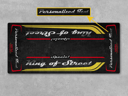 Motorcycle Mat for Cruiser Motorcycle "Special King of Street" - MM7345 - Howling Moto