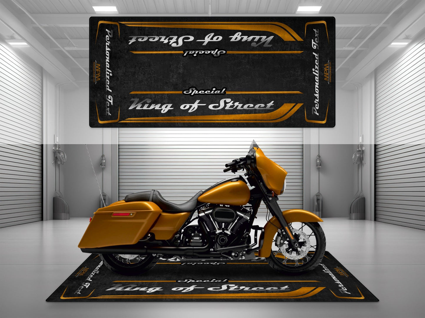 Motorcycle Mat for Cruiser Motorcycle "Special King of Street" - MM7345 - Howling Moto