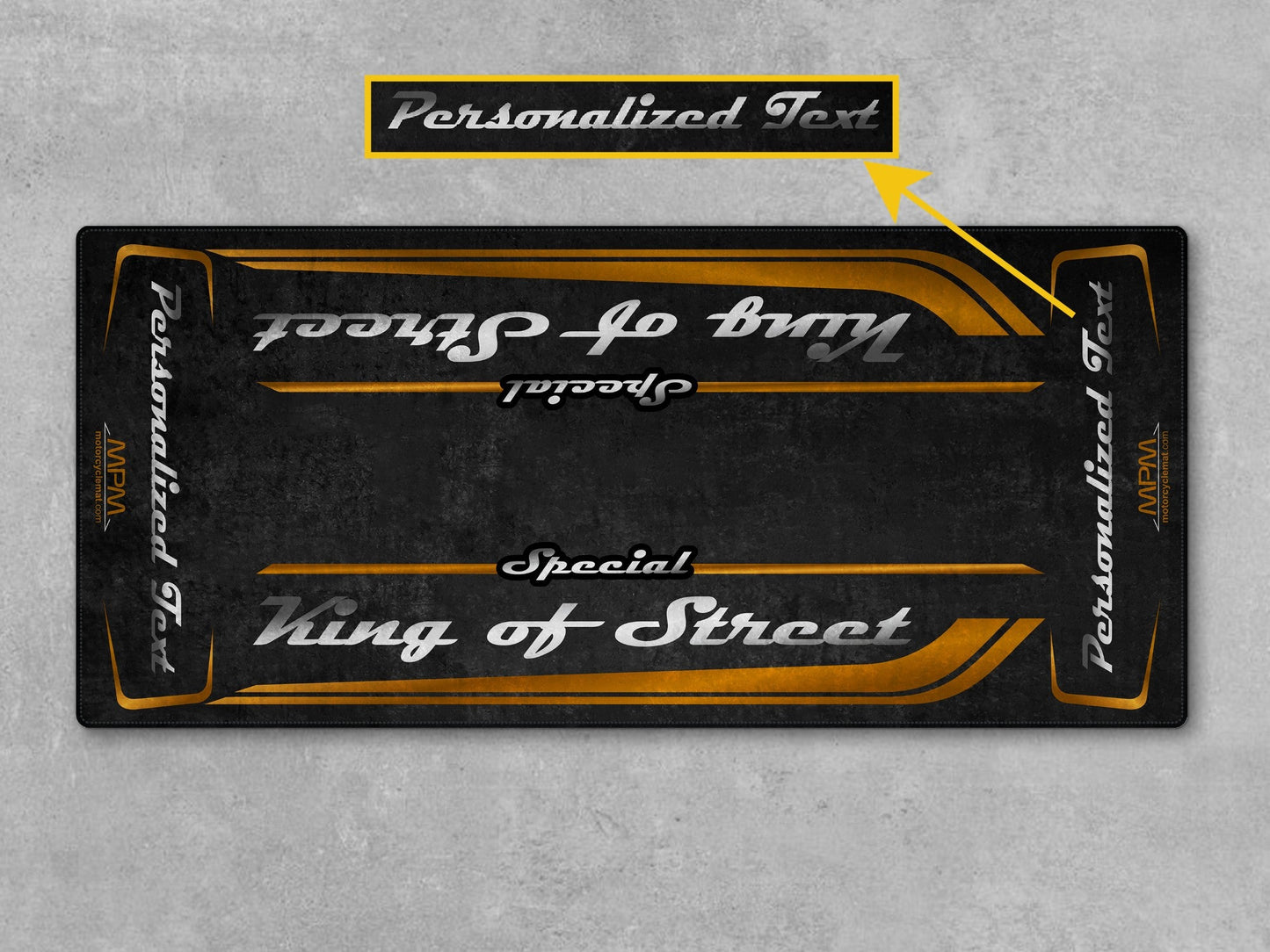 Motorcycle Mat for Cruiser Motorcycle "Special King of Street" - MM7345 - Howling Moto