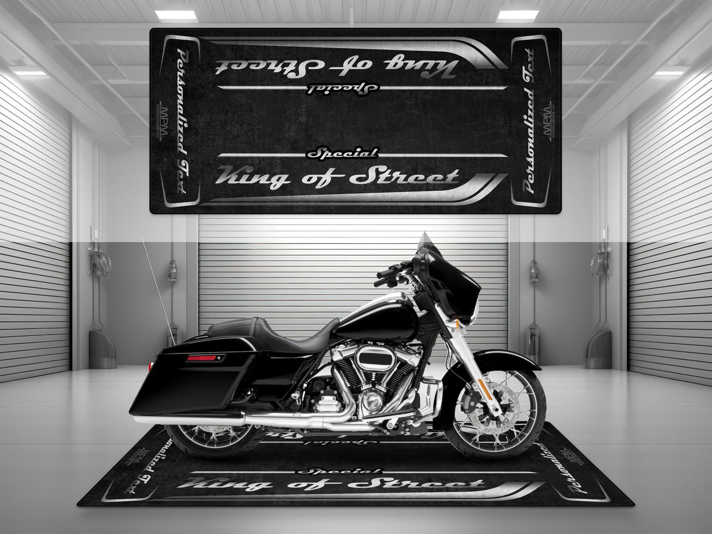 Motorcycle Mat for Cruiser Motorcycle "Special King of Street" - MM7345 - Howling Moto