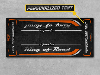 Motorcycle Mat for Cruiser Motorcycle "Special King of Road" - MM7346 - Howling Moto