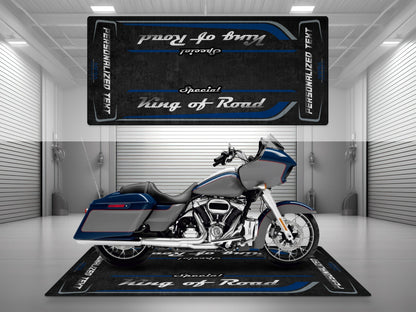Motorcycle Mat for Cruiser Motorcycle "Special King of Road" - MM7346 - Howling Moto