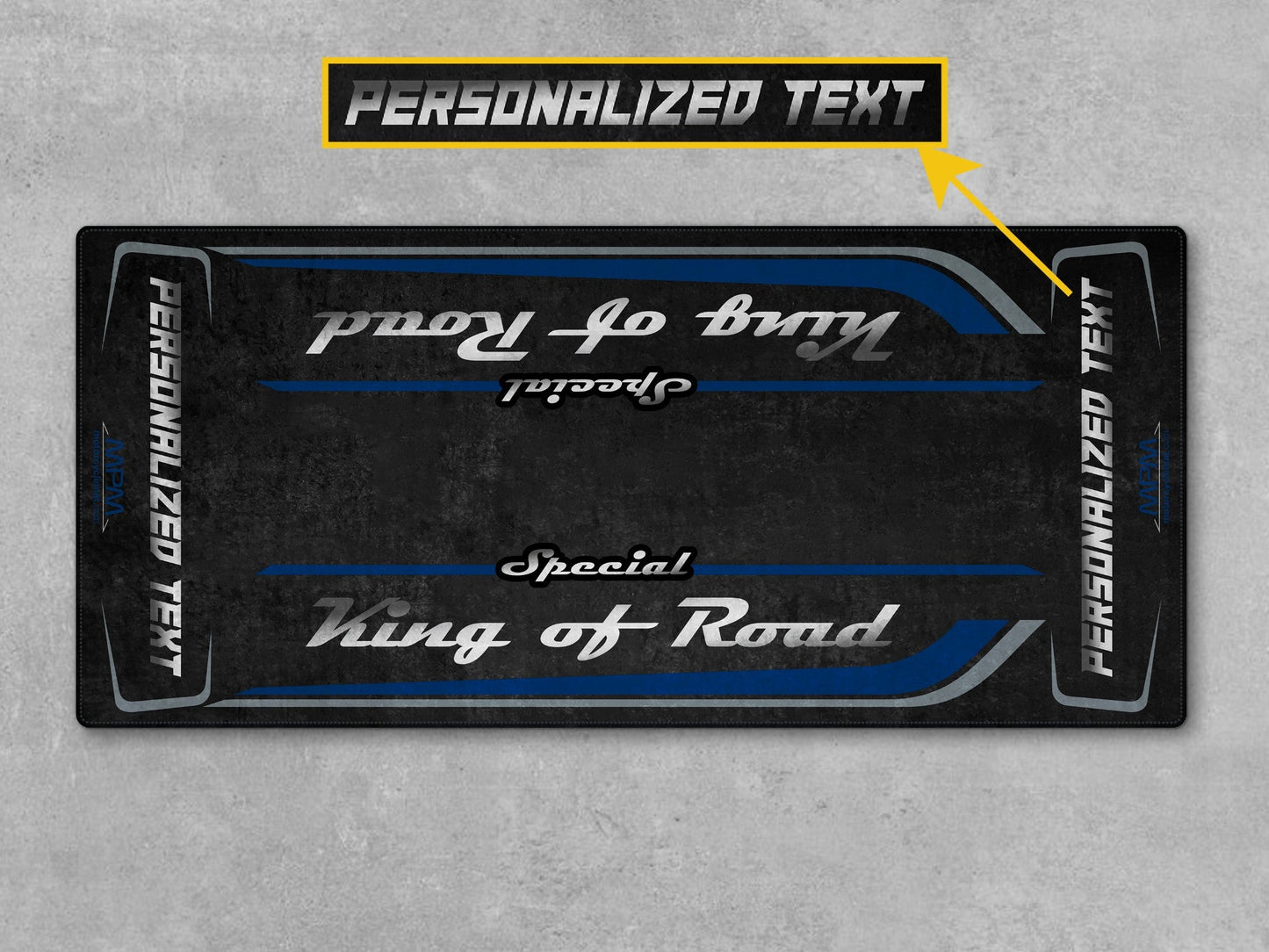 Motorcycle Mat for Cruiser Motorcycle "Special King of Road" - MM7346 - Howling Moto