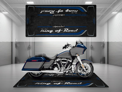Motorcycle Mat for Cruiser Motorcycle "Special King of Road" - MM7346 - Howling Moto
