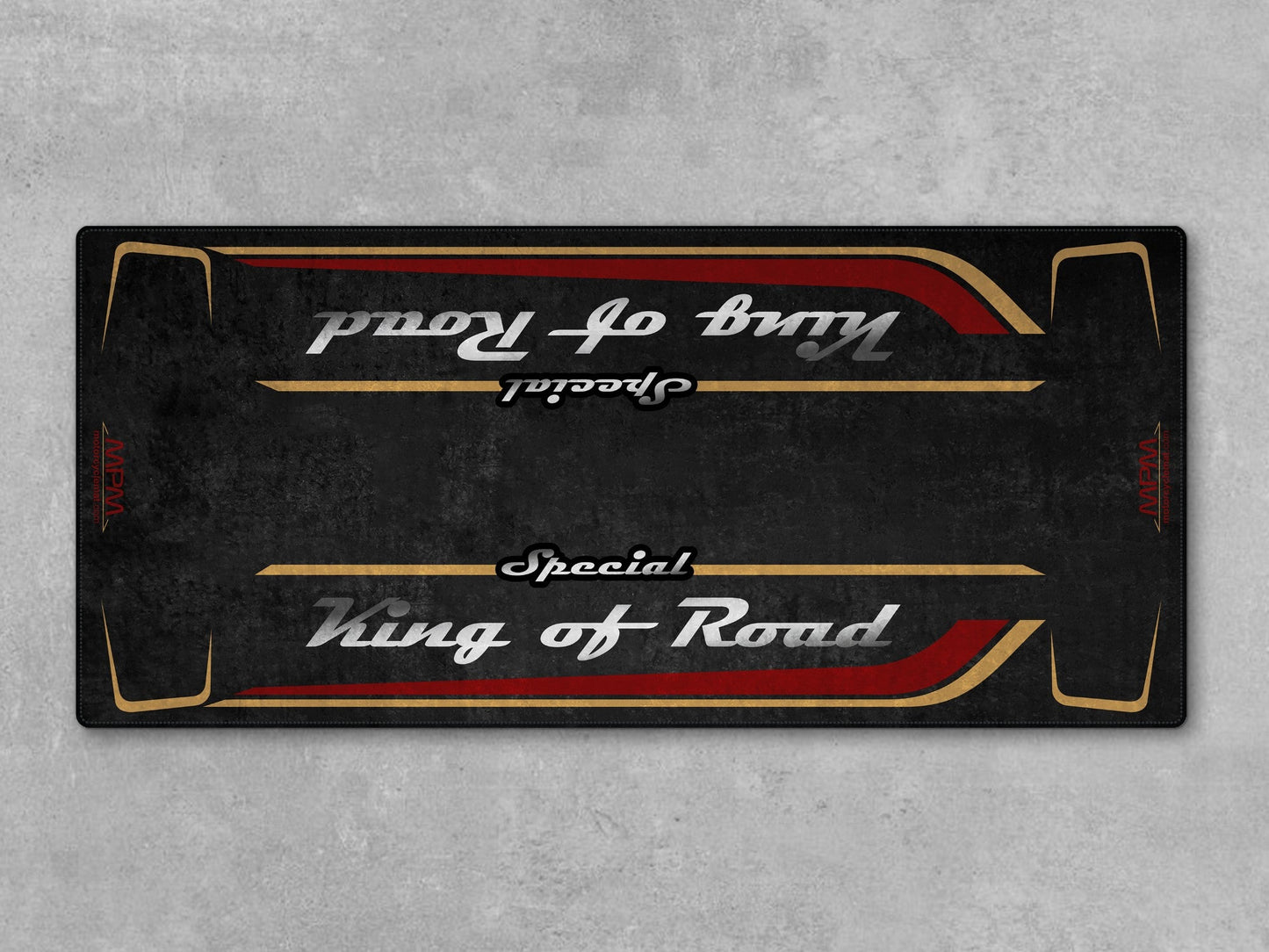 Motorcycle Mat for Cruiser Motorcycle "Special King of Road" - MM7346 - Howling Moto