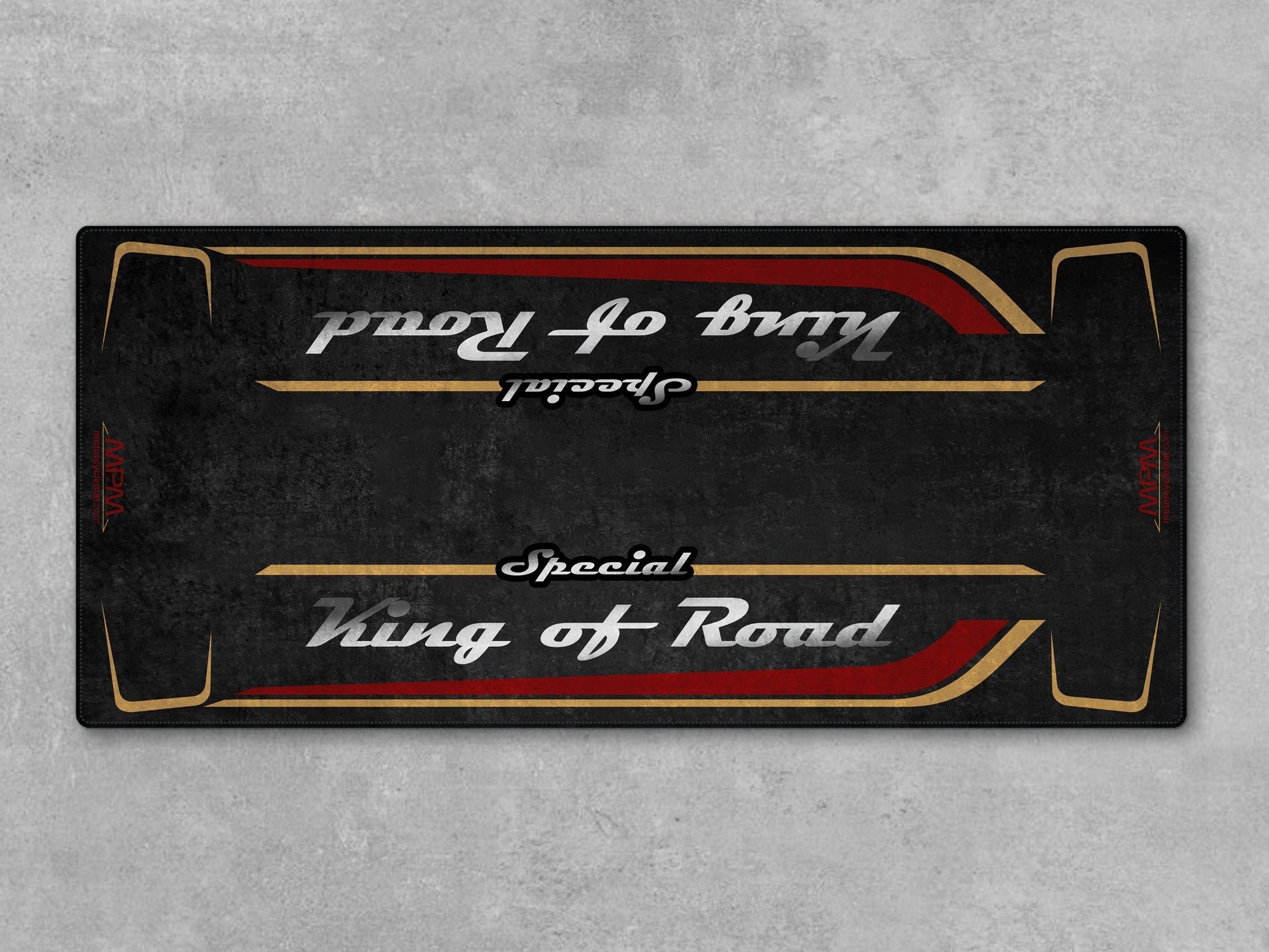 Motorcycle Mat for Cruiser Motorcycle "Special King of Road" - MM7346 - Howling Moto