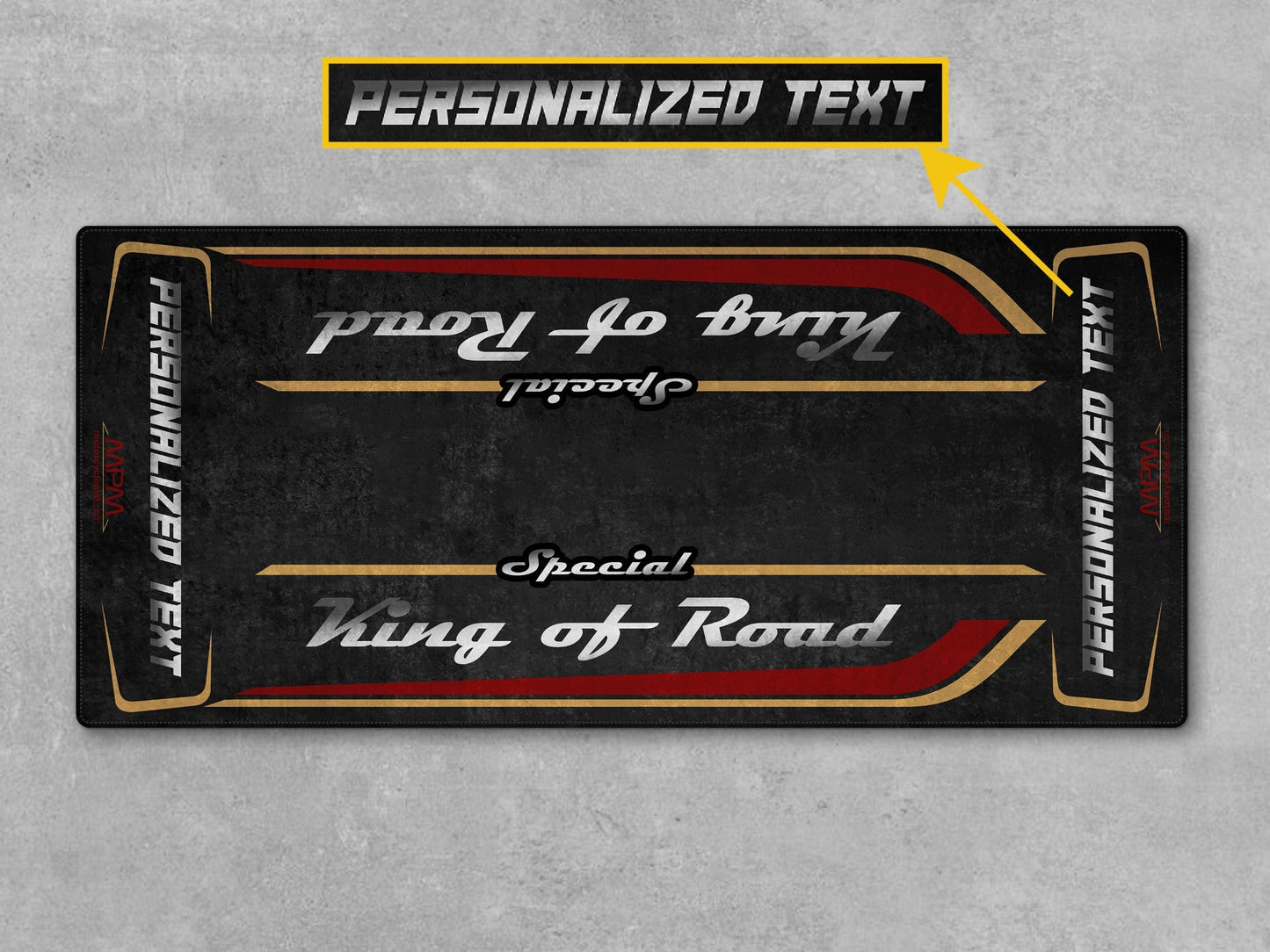 Motorcycle Mat for Cruiser Motorcycle "Special King of Road" - MM7346 - Howling Moto