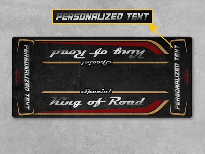 Motorcycle Mat for Cruiser Motorcycle "Special King of Road" - MM7346 - Howling Moto