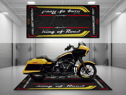 Motorcycle Mat for Cruiser Motorcycle "Special King of Road" - MM7346 - Howling Moto